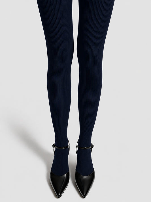 Mrs. Hosiery - Mrs Merino Wool Ribbed Tights