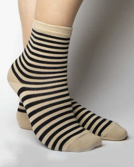 Gorridsen - Mimosa 2-Pack Socks, Beige/Black