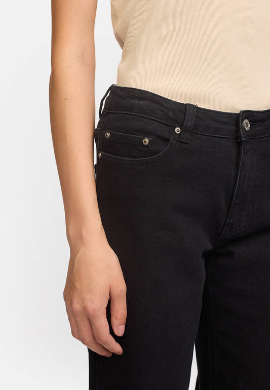 Soft Rebels - SR Willa Midwaist Wide Jeans, Black