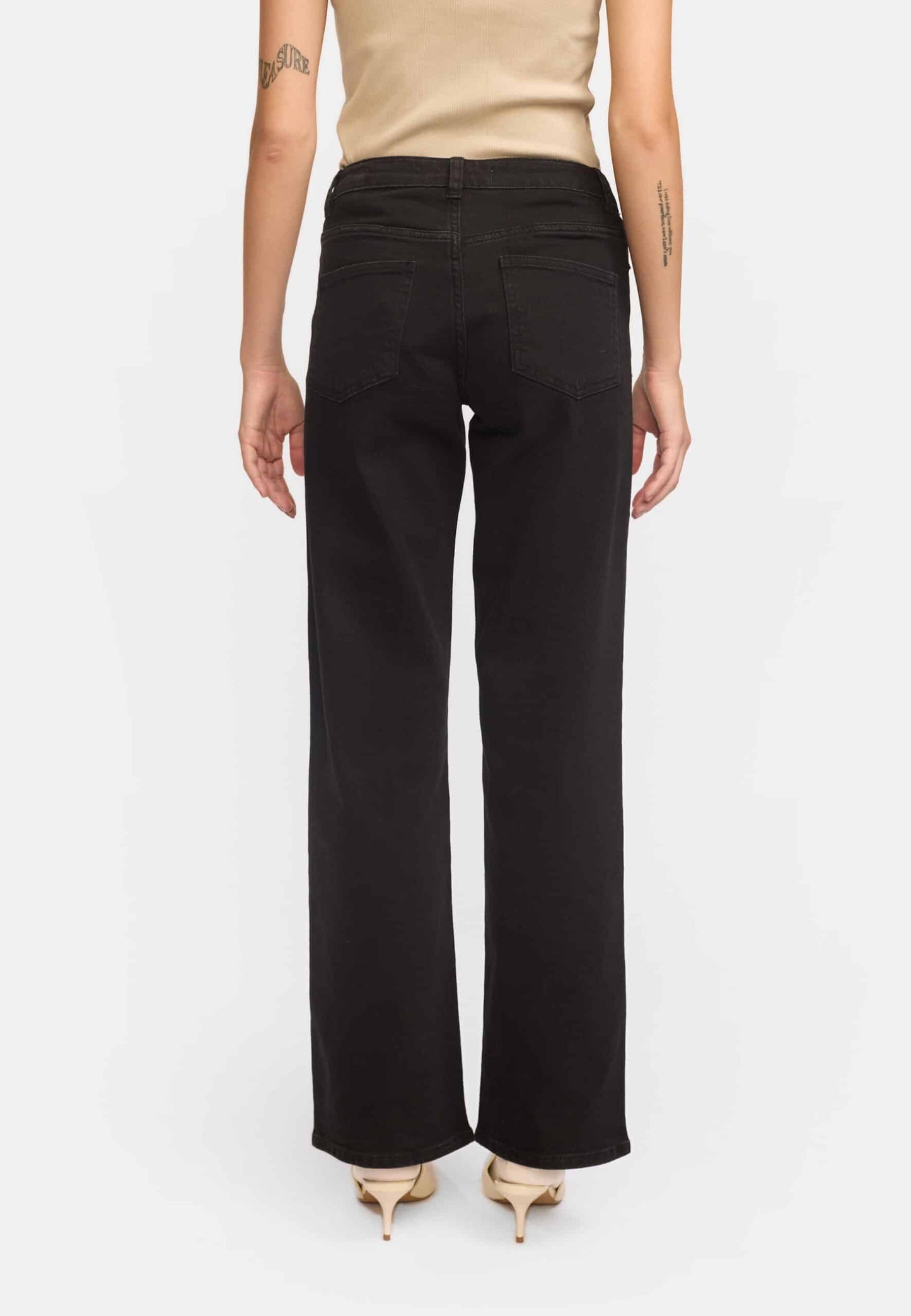 Soft Rebels - SR Willa Midwaist Wide Jeans, Black