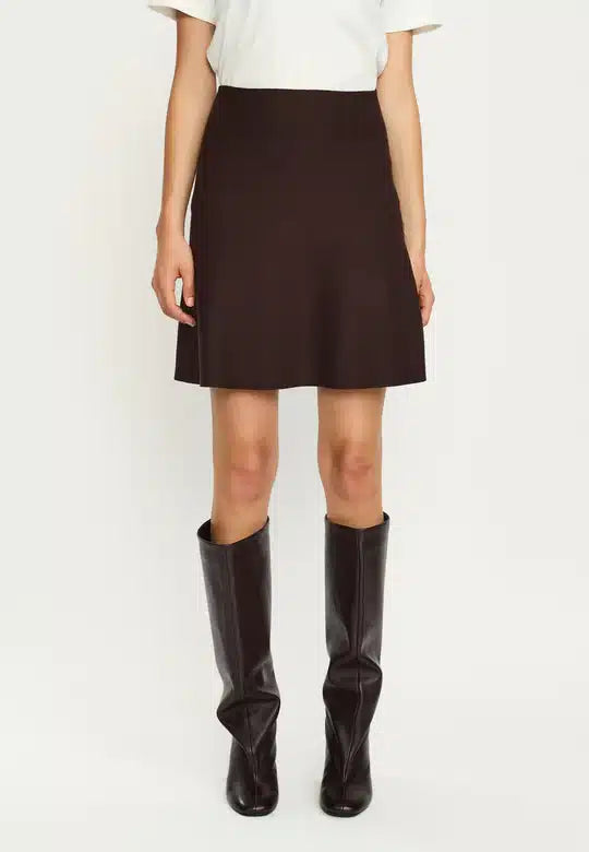 Soft Rebels - Henrietta Short Skirt, Coffee Bean