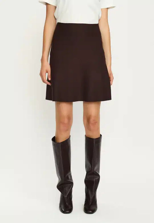 Soft Rebels - Henrietta Short Skirt, Coffee Bean