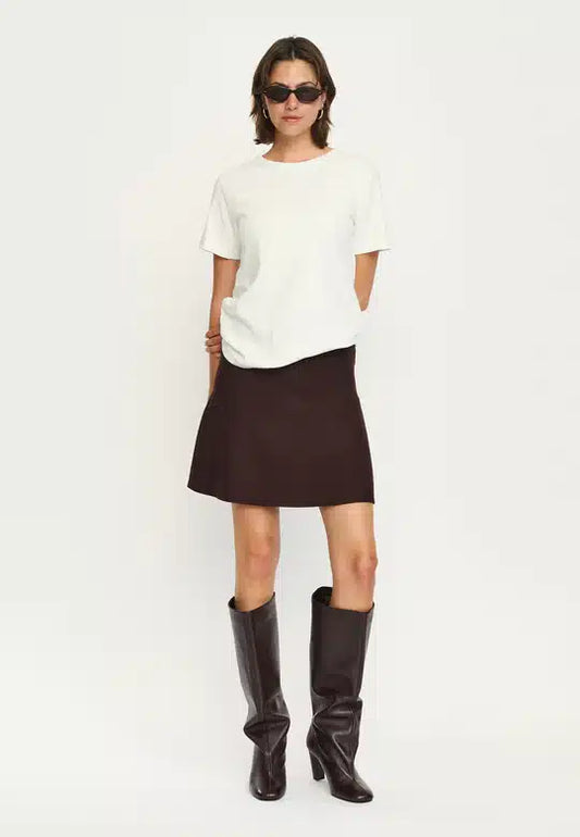 Soft Rebels - Henrietta Short Skirt, Coffee Bean