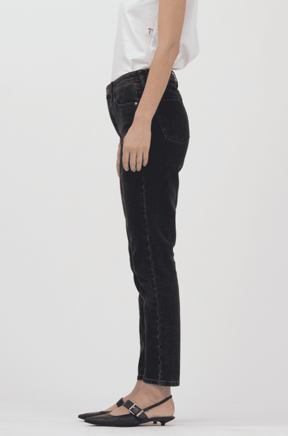Tomorrow Denim - Hepburn HW Mom Jeans, Original Black