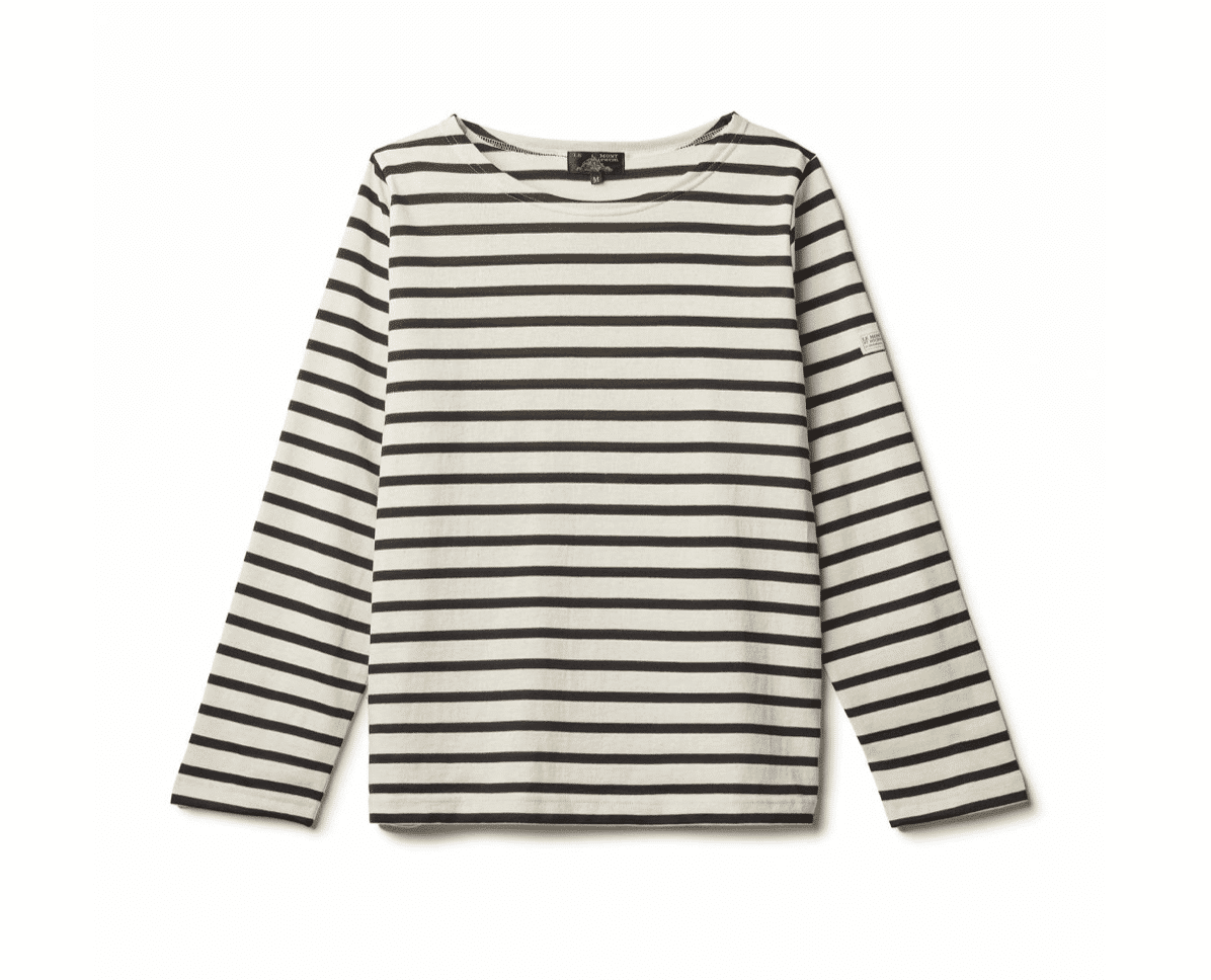 Le Mont Saint Michel - Tilda Long Sleeve T-Shirt, Off White/Black