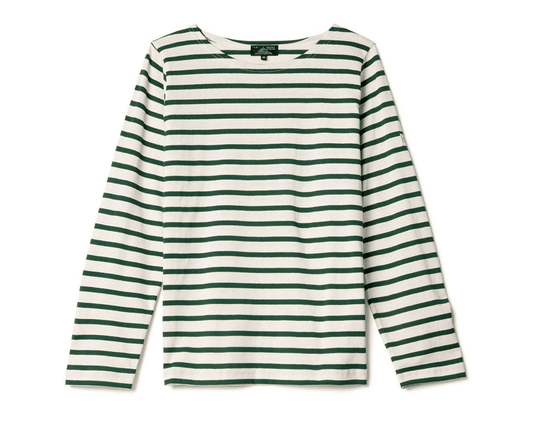 Le Mont Saint Michel - Tilda Long Sleeve T-Shirt, Off White/Green