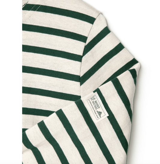 Le Mont Saint Michel - Tilda Long Sleeve T-Shirt, Off White/Green