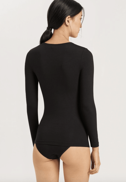 Hanro - Long Sleeve Top Soft Touch, Black