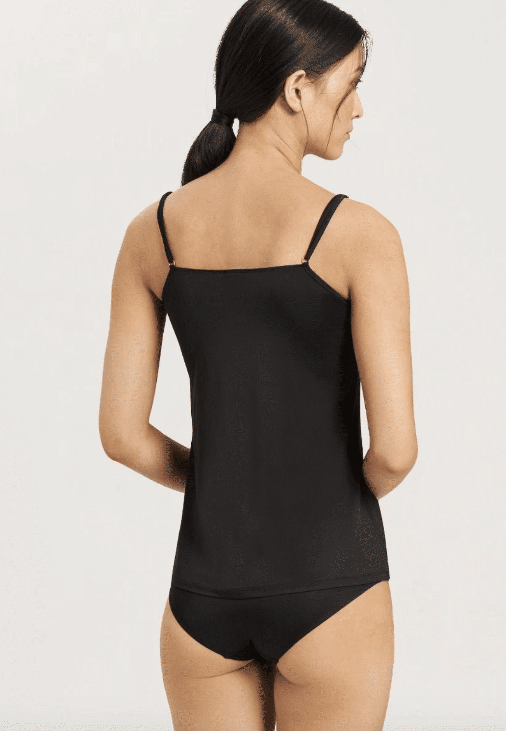 Hanro - Spaghetti Top Satin Deluxe, Black