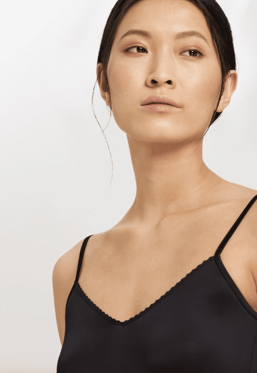 Hanro - Spaghetti Top Satin Deluxe, Black