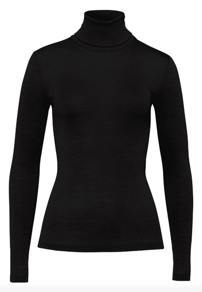 Hanro - Turtleneck Wool/Silk, Black