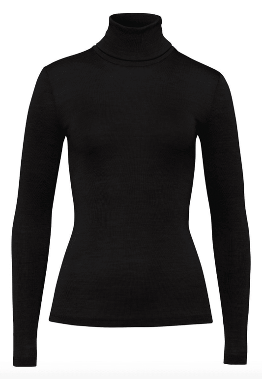 Hanro - Turtleneck Wool/Silk, Black