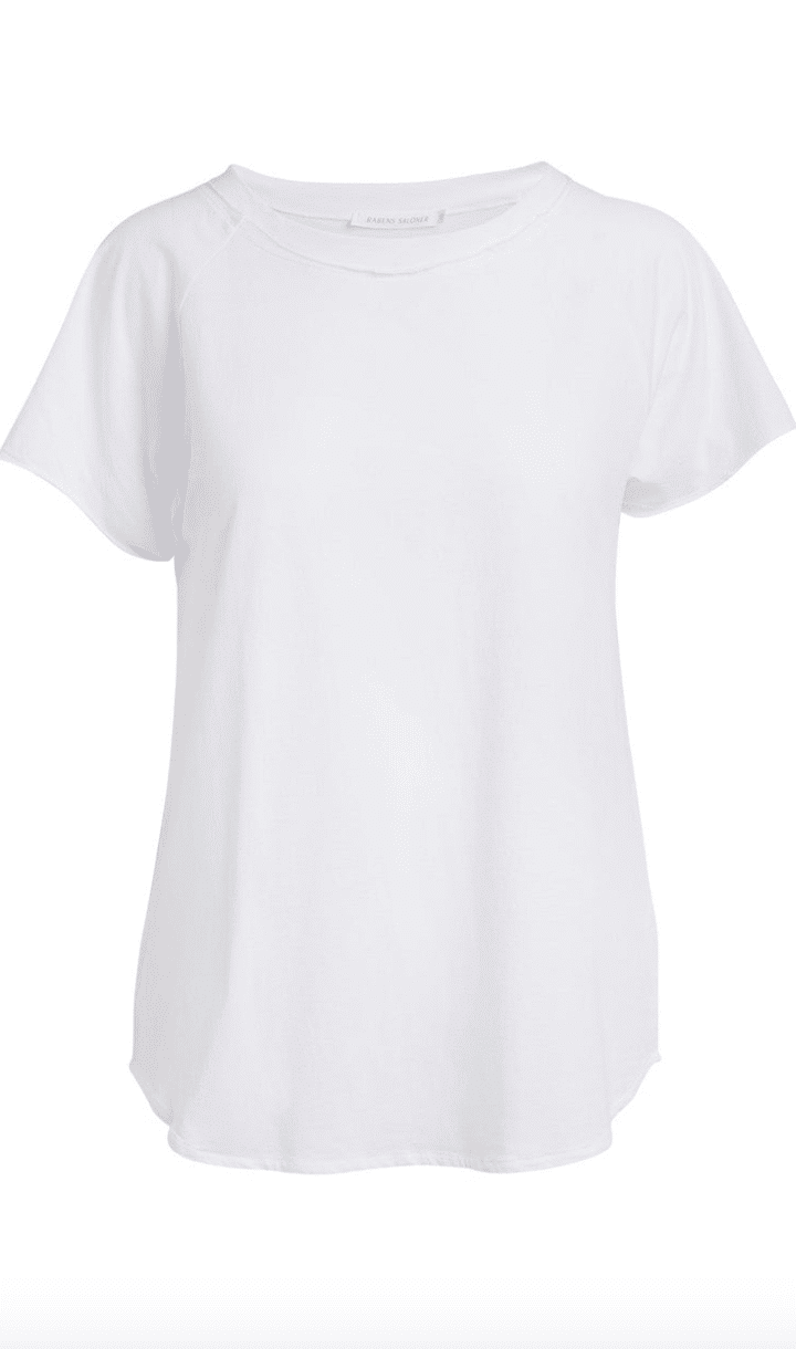 Rabens Saloner - Adea Paper Jersey Raglan Tee, White