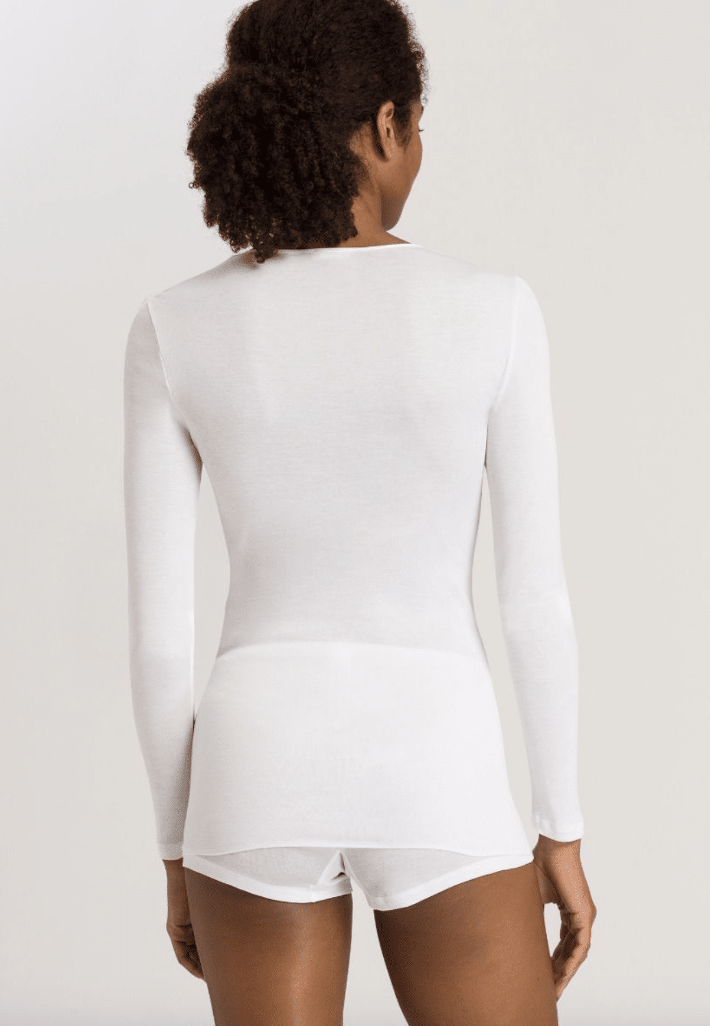 Hanro - Long Sleeve Shirt Cotton, White