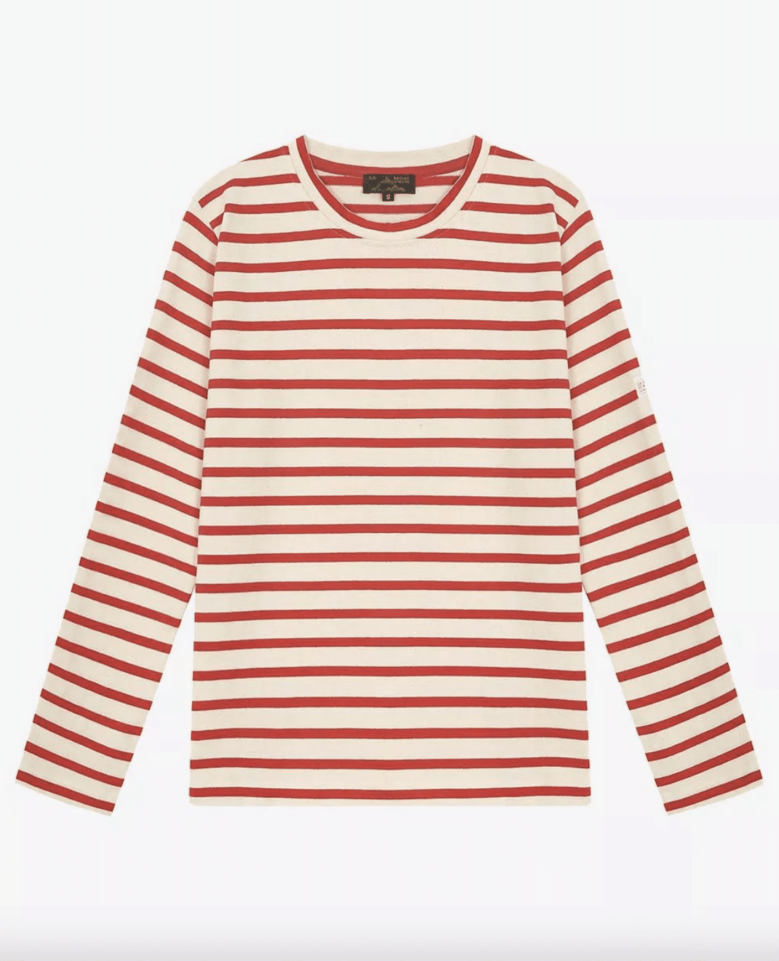 Le Mont Saint Michel - Tilda Long Sleeve T-Shirt, Off White/Red