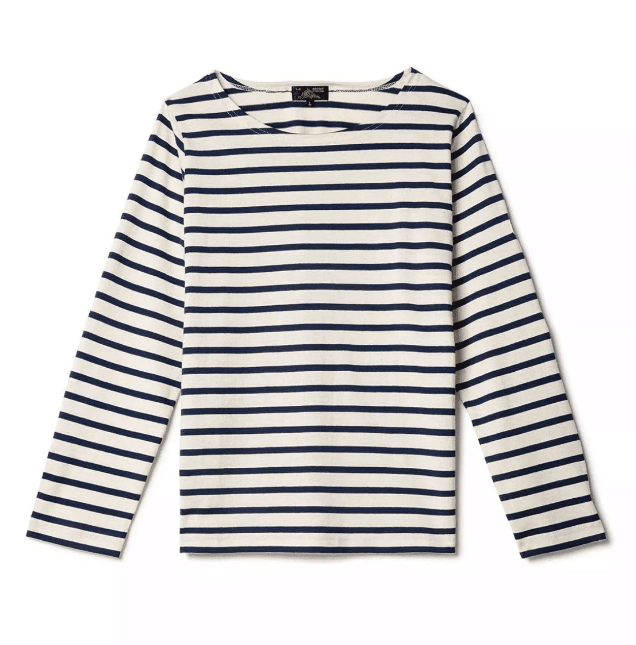 Le Mont Saint Michel - Tilda Long Sleeve T-Shirt, Off White/Navy