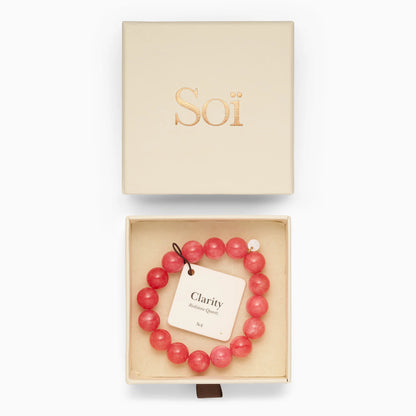 Soï - Chunky Redstone Quartz Stretch Armbånd