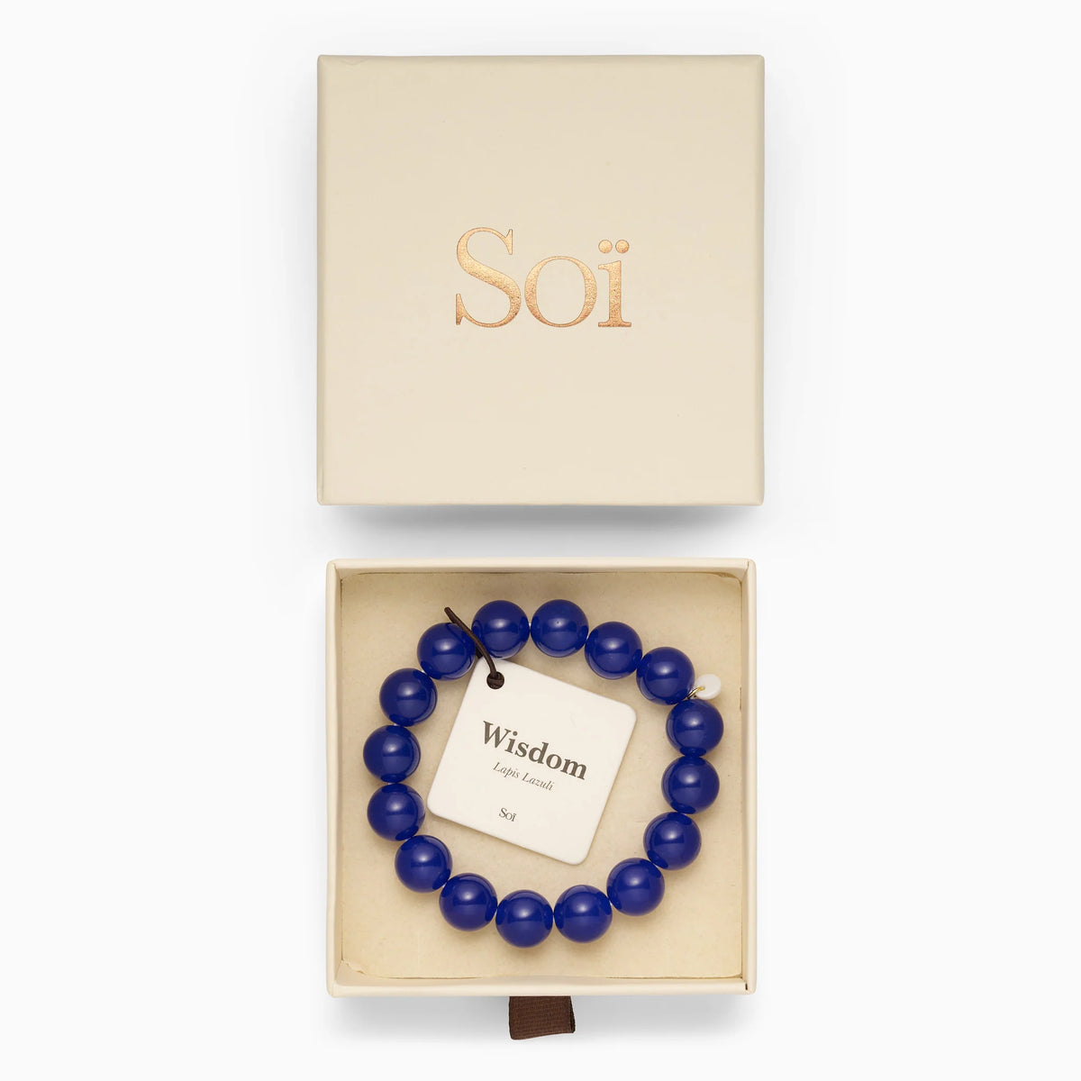 Soï - Chunky Lapis Lazuli Stretch Armbånd