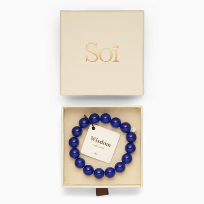 Soï - Chunky Lapis Lazuli Stretch Armbånd