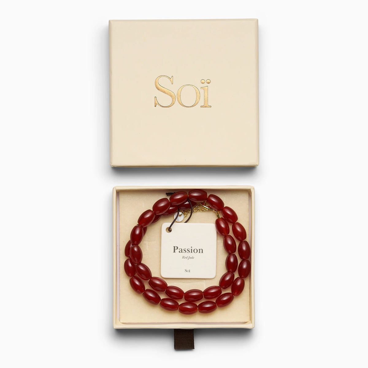 Soï - Noelle Rød Jade Halskæde