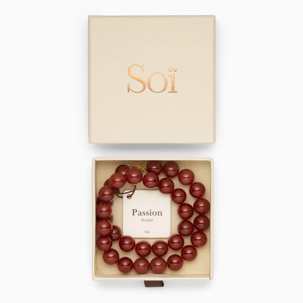 Soï - Faro Rød Jade Halskæde