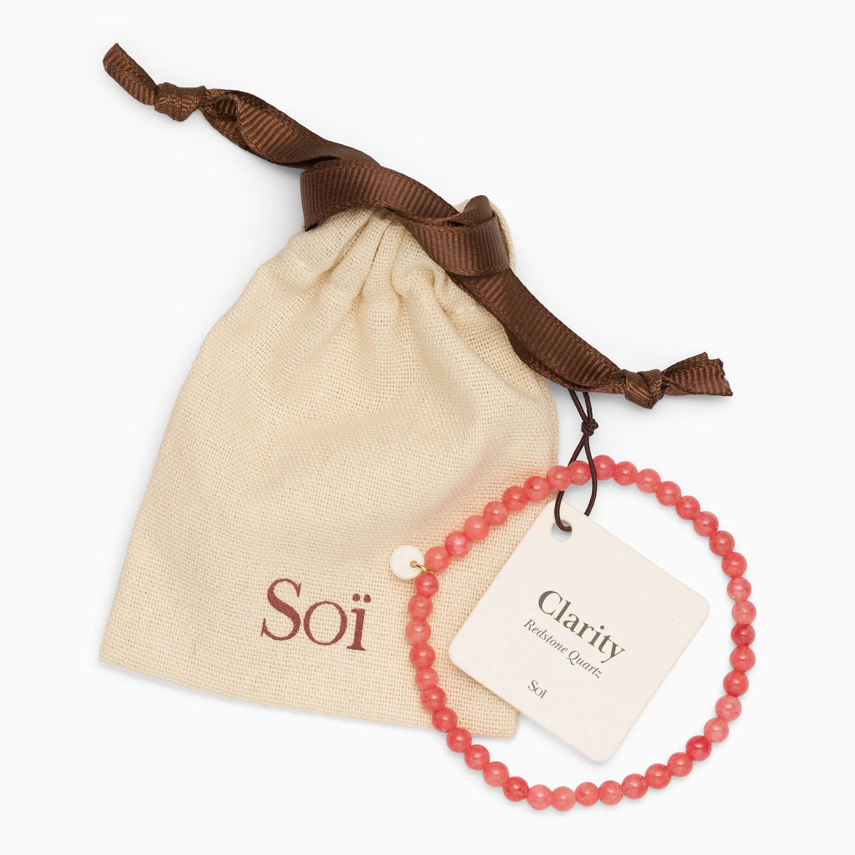 Soï - Petite Redstone Quartz Stretch Armbånd