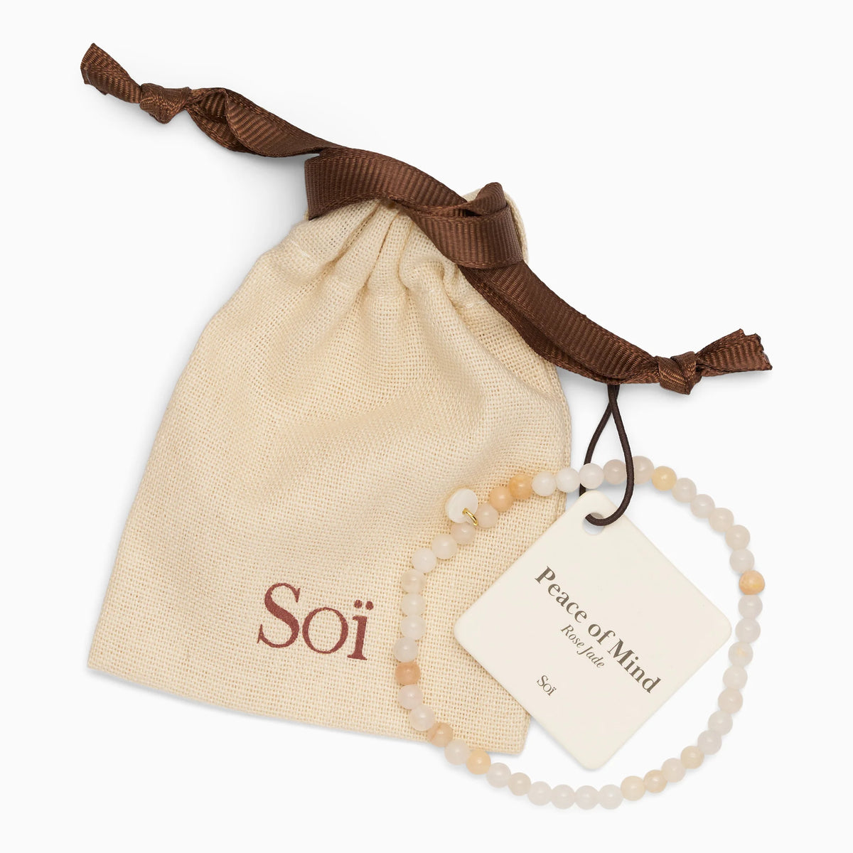 Soï - Petite Rosa Jade Stretch Armbånd