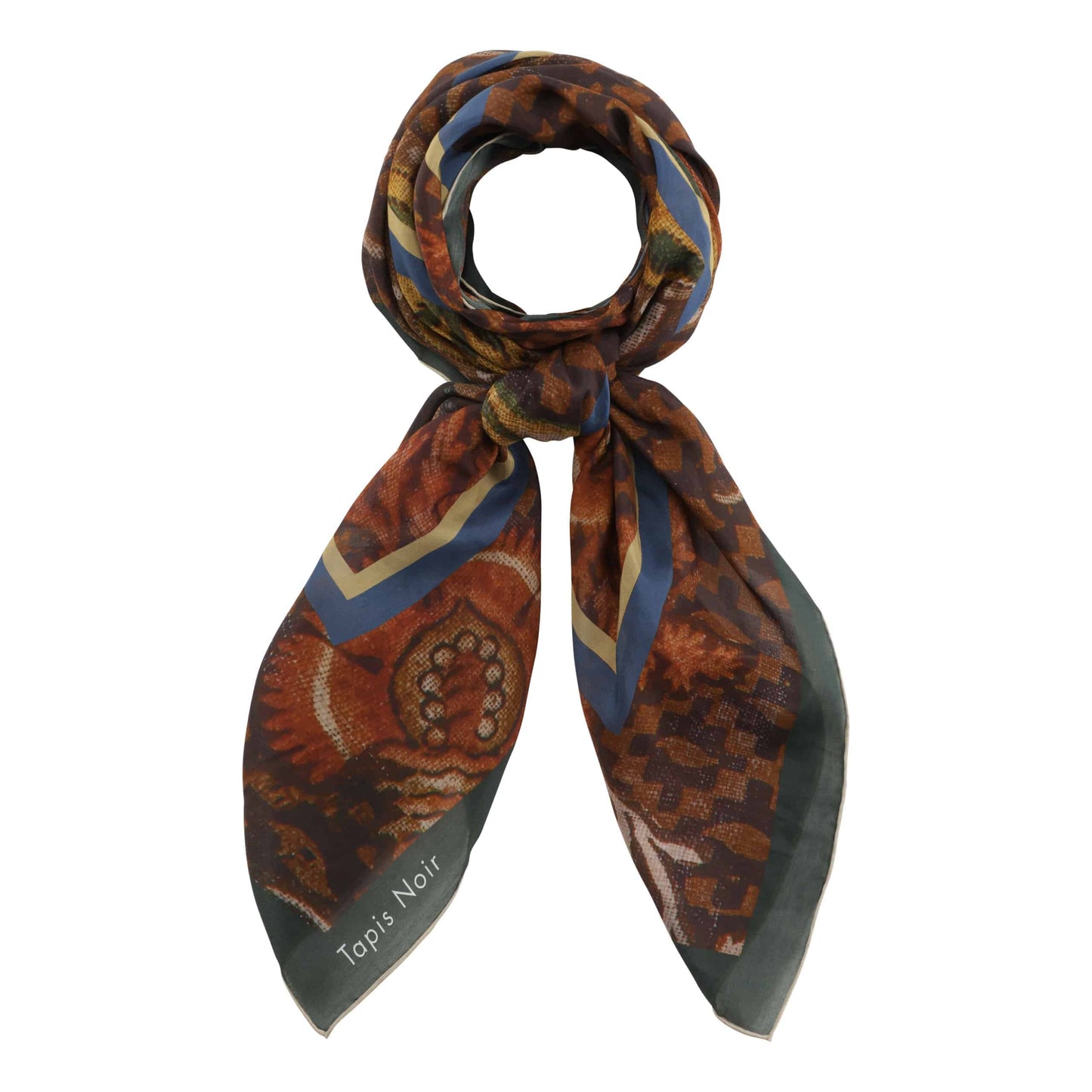Tapis Noir - Large Light Brown Bloom Scarf