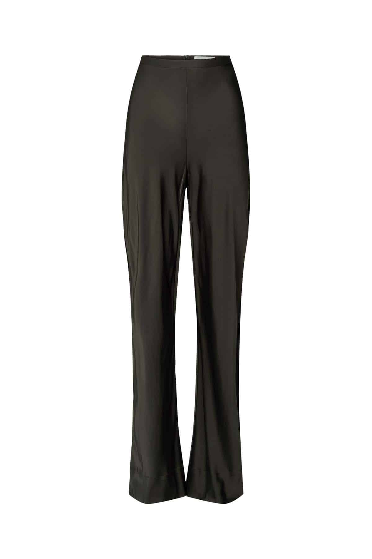 Rabens Saloner - Lilya Solid Bias Pant, Pirate Black