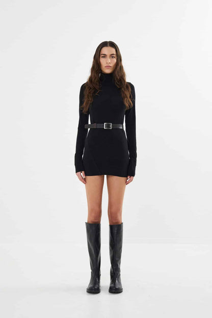 Rabens Saloner - Jadeh Leather Belt, Black