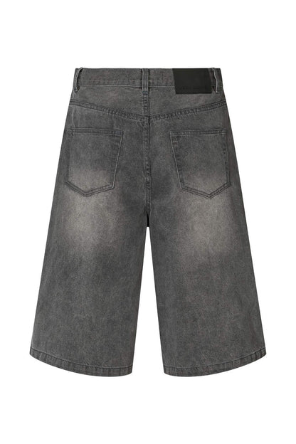 Rabens Saloner - Adelin Grey Denim Shorts, Washed Grey