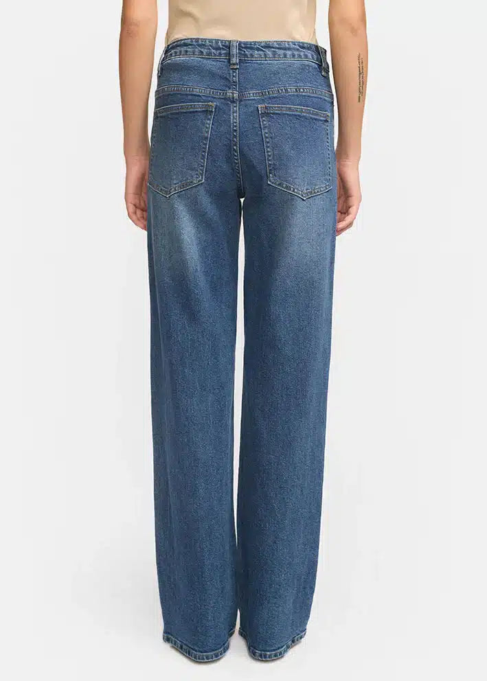 Soft Rebels - Willa Midwaist Wide Jeans, Imagine Dark Blue