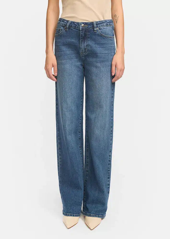 Soft Rebels - Willa Midwaist Wide Jeans, Imagine Dark Blue