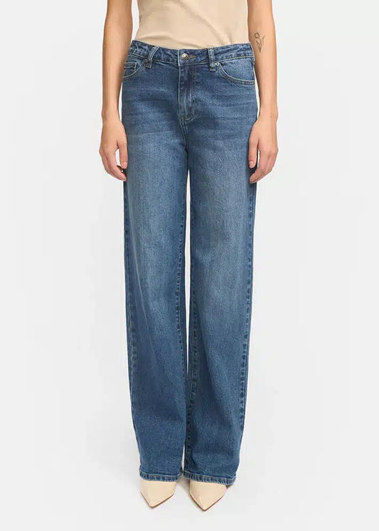 Soft Rebels - Willa Midwaist Wide Jeans, Imagine Dark Blue