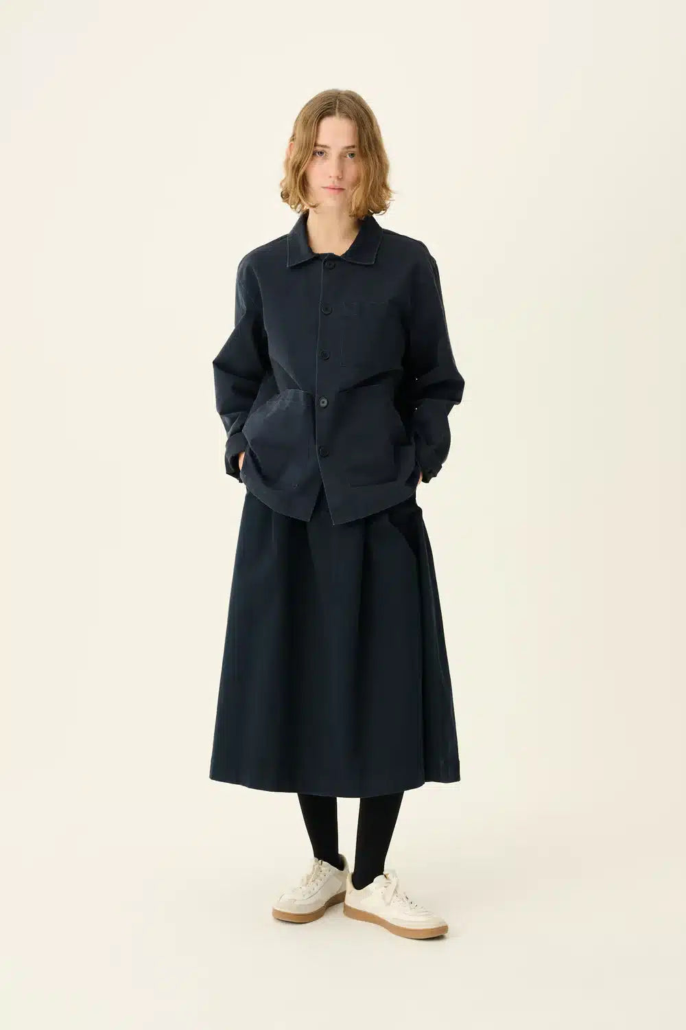 Rue De Tokyo - Cameron Pre Dyed Twill Jacket, Dark Navy