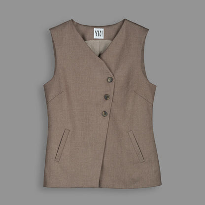 YIN Studio - CASSI Vest, Nougat