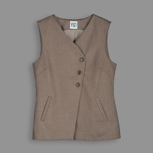 YIN Studio - CASSI Vest, Nougat