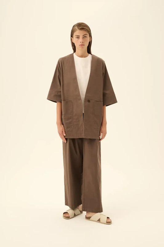 Rue De Tokyo - Catia Twill Jacket, Malt Brown