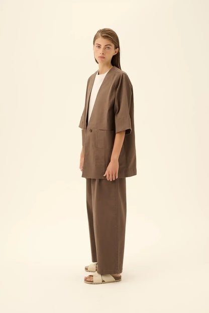 Rue De Tokyo - Catia Twill Jacket, Malt Brown