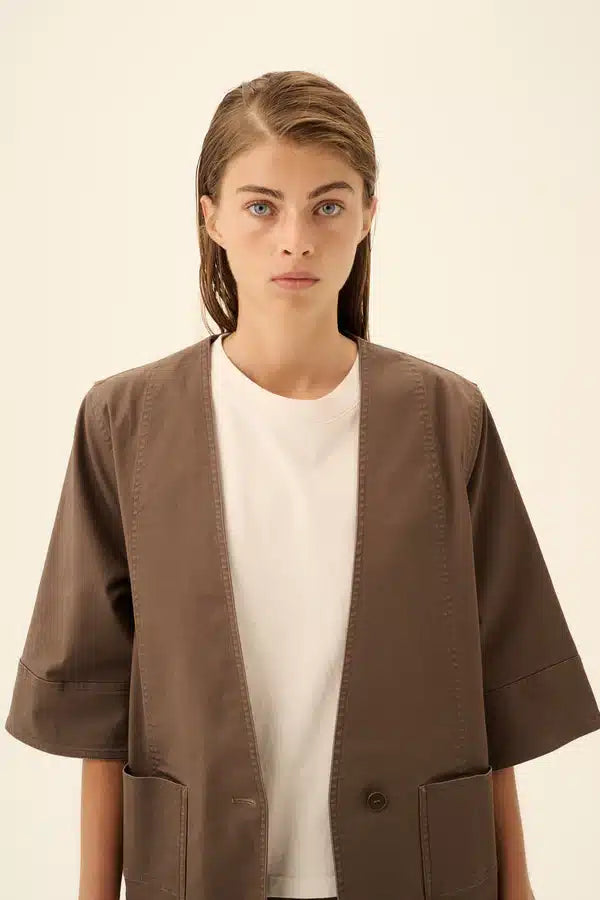 Rue De Tokyo - Catia Twill Jacket, Malt Brown