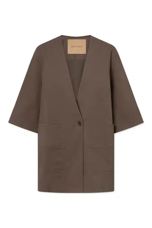 Rue De Tokyo - Catia Twill Jacket, Malt Brown