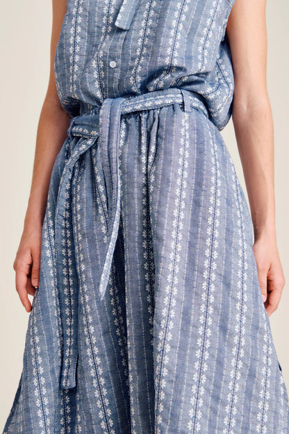 Nué Notes - Clayton Skirt, Chambray Stripe