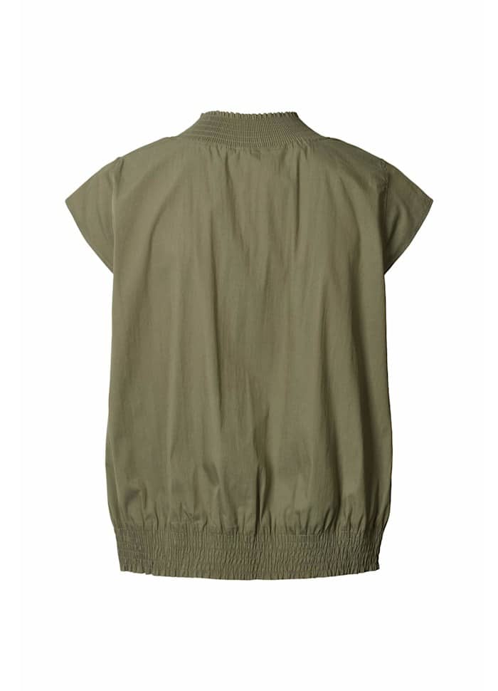 Rabens Saloner - Dori Papery Shirring Top, Shadow