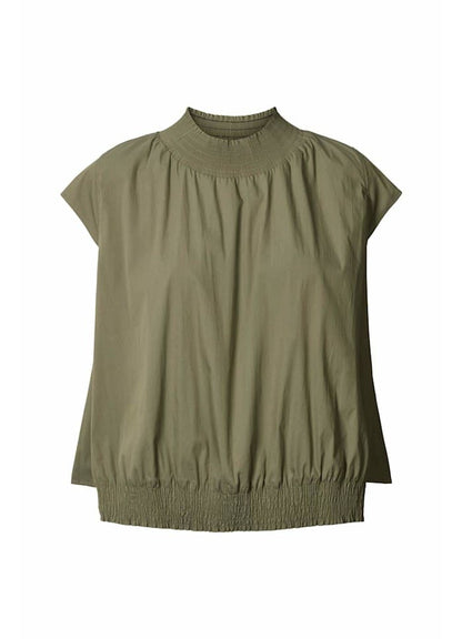 Rabens Saloner - Dori Papery Shirring Top, Shadow