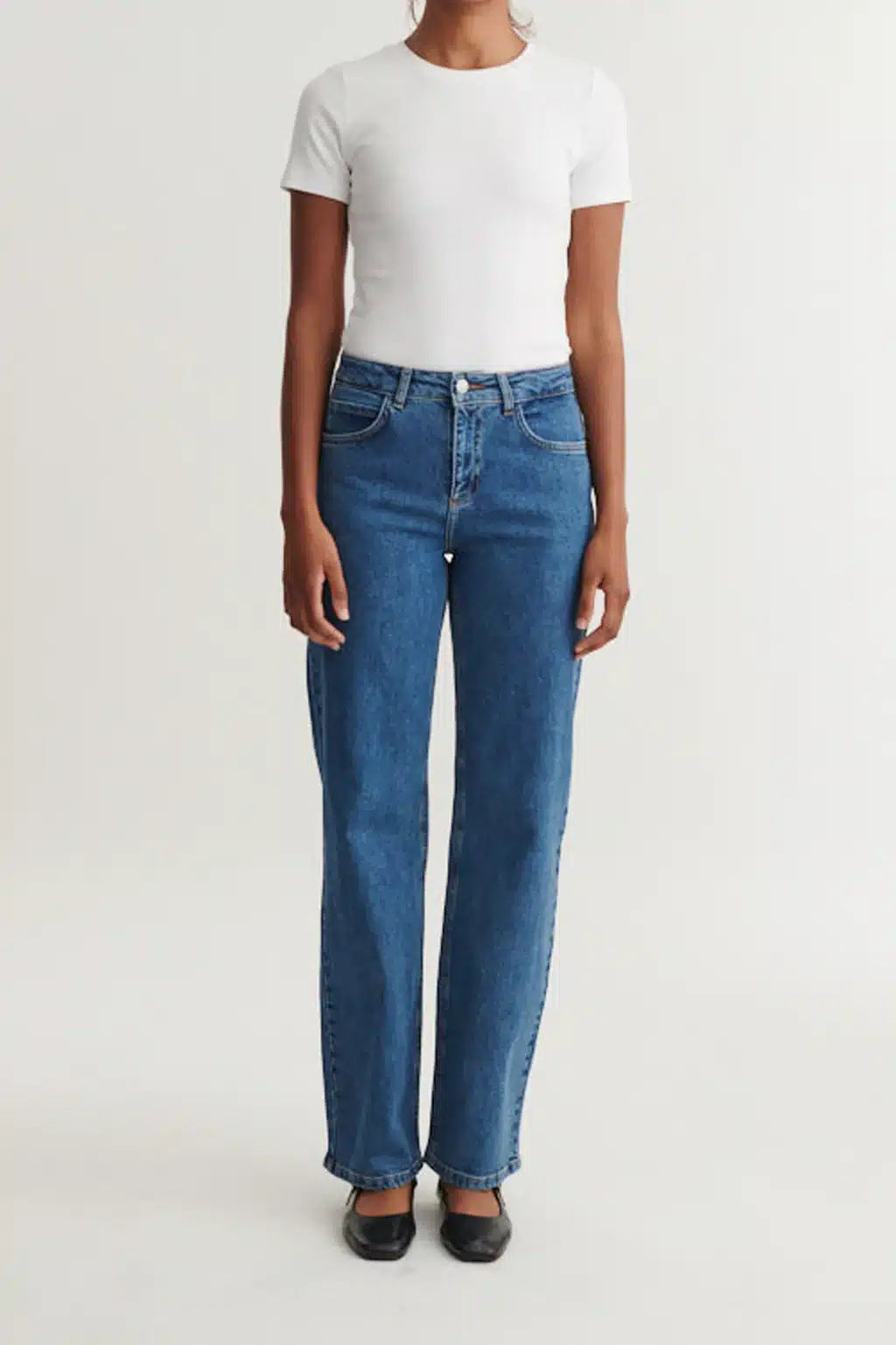 Basic Apparel - Elisa Mid Blue Jeans, Mid Blue