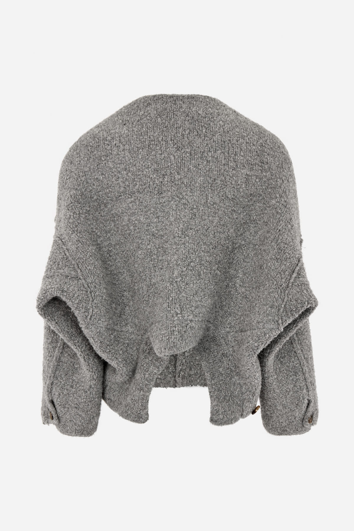 Rabens Saloner - Emel Sheep Knit Reverse Jacket, Grey Melange