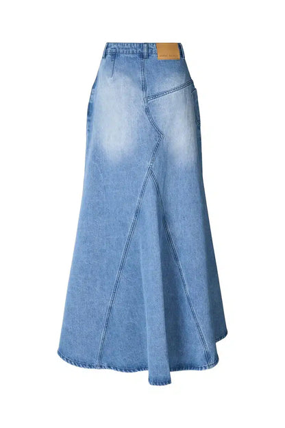 Rabens Saloner - Emmali Denim Long Skirt, Light Washed Denim