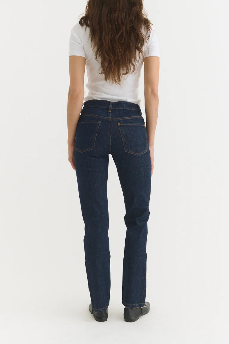 Basic Apparel - Evy Rinse Wash Jeans, Raw Denim