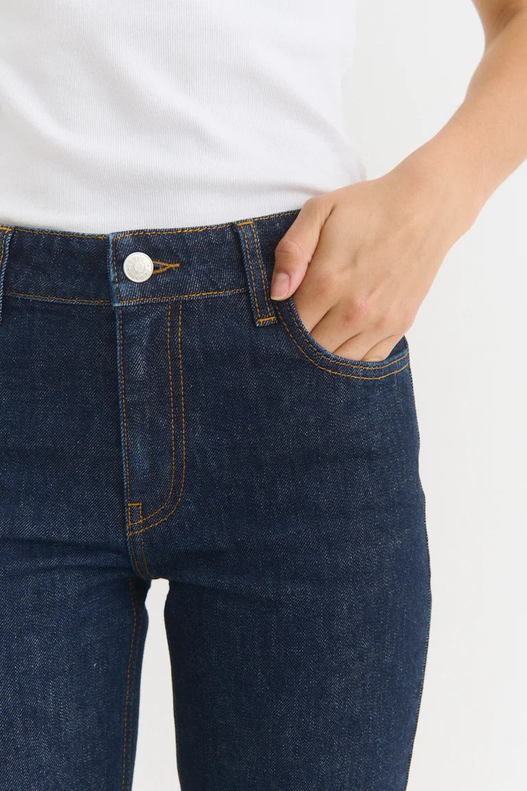 Basic Apparel - Evy Rinse Wash Jeans, Raw Denim