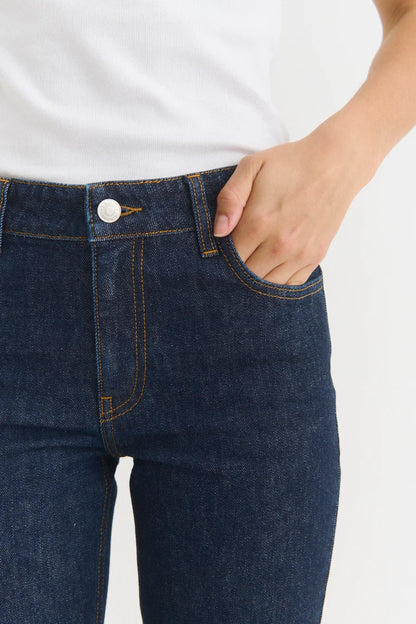 Basic Apparel - Evy Rinse Wash Jeans, Raw Denim